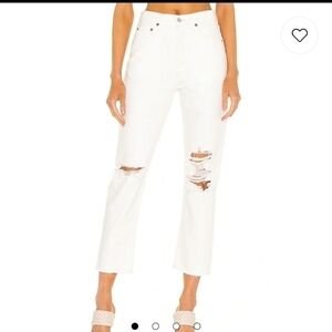 Agolde Riley High Rise Straight Crop Slant